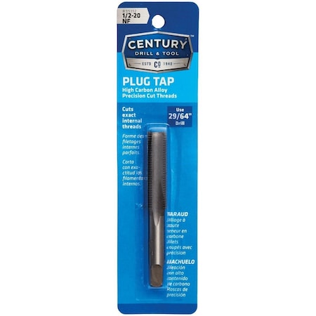 Century Drill & Tool Century Drill & Tool 1/2-20 Carbon Steel National Fine Tap-Plug 95112